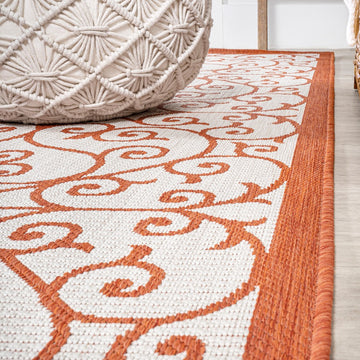 Madrid Vintage Filigree Textured Weave Indoor/outdoor Area Rug